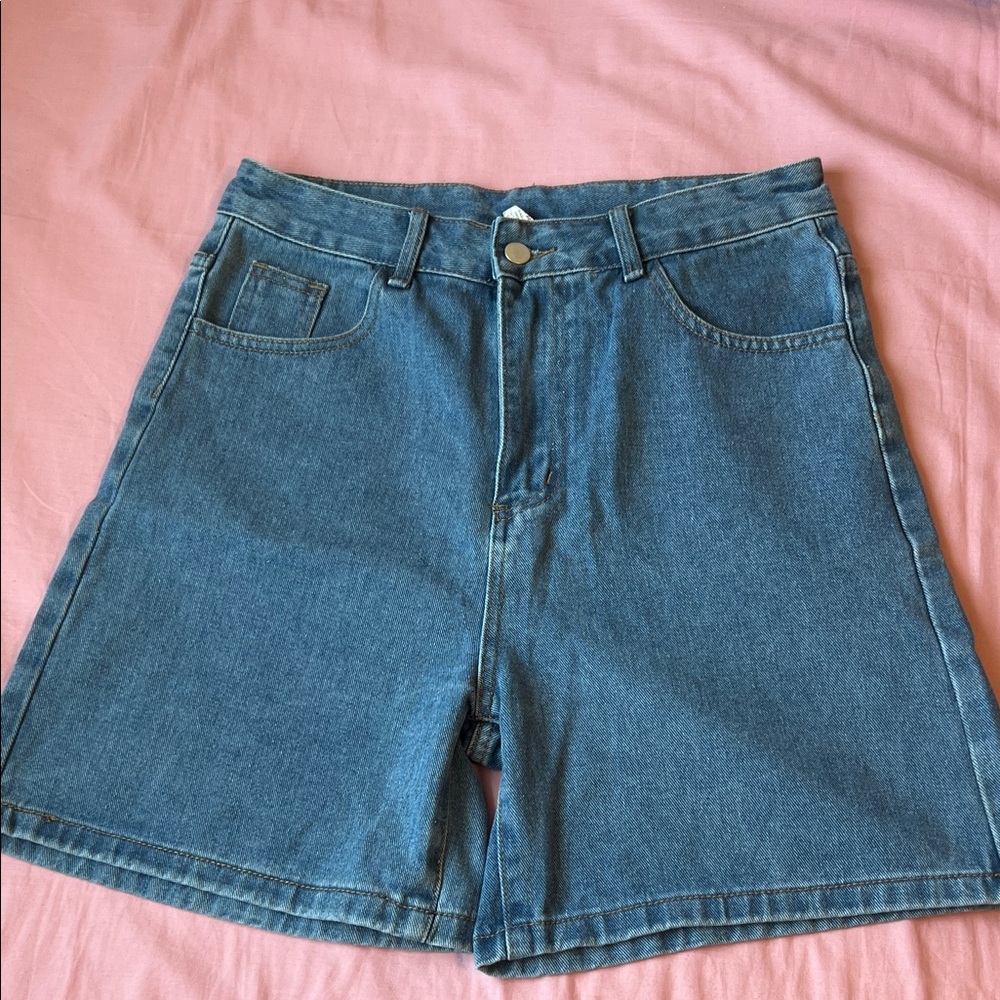 Classic Blue Denim Women's Shorts